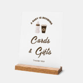 ベビーが赤ちゃんシャワーカードとギフトサインを醸造している アクリルサイン (傾斜)