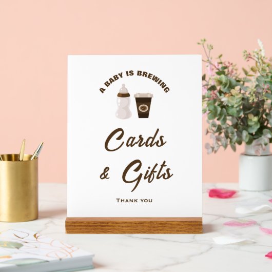 ベビーが赤ちゃんシャワーカードとギフトサインを醸造している アクリルサイン (ウェディング)