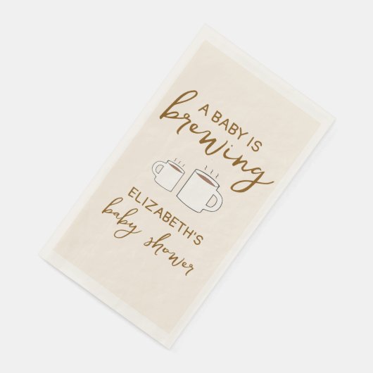 ベビーが赤ちゃんシャワーナプキンを醸造している (コーナー)