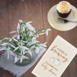 ベビーが赤ちゃんシャワーナプキンを醸造している