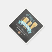 ベビーが赤ちゃんシャワーナプキンを醸造している スタンダードカクテルナプキン (角)