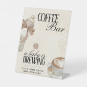 ベビーが赤ちゃんシャワーバーカートの看板を醸造している 台座サイン (正面)