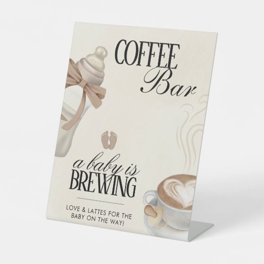 ベビーが赤ちゃんシャワーバーカートの看板を醸造している 台座サイン (正面)