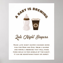 ベビーが赤ちゃんシャワー夜遅くのおむつを醸造している