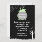 ベビーが赤ちゃんシャワー招待状ハロウィーンを醸造している 招待状 (正面)