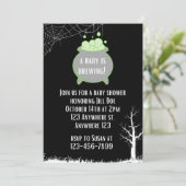 ベビーが赤ちゃんシャワー招待状ハロウィーンを醸造している 招待状 (スタンド正面)