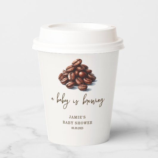 ベビーが赤ちゃんシャワー紙カップを醸造する 紙コップ (正面)