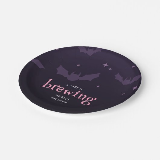 ベビーが赤ちゃん不気味のシャワーを浴びる ペーパープレート (アングル)