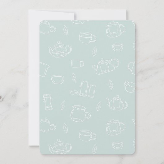 ベビーが赤ちゃん男女兼用のシャワーを浴びる 招待状 (裏面)