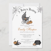 ベビーが赤ちゃん男女兼用のシャワーを浴びる 招待状 (正面)