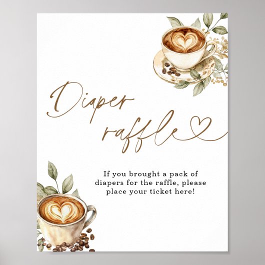ベビーが醸造おむつラッフルサイン | コーヒーベビー ポスター (正面)