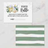 ベビーが醸造おむつラッフルベビーシャワーカード エンクロージャーカード (正面/裏面)