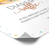 ベビーが醸造おむつラッフルベビーシャワーゲーム ポスター (角)