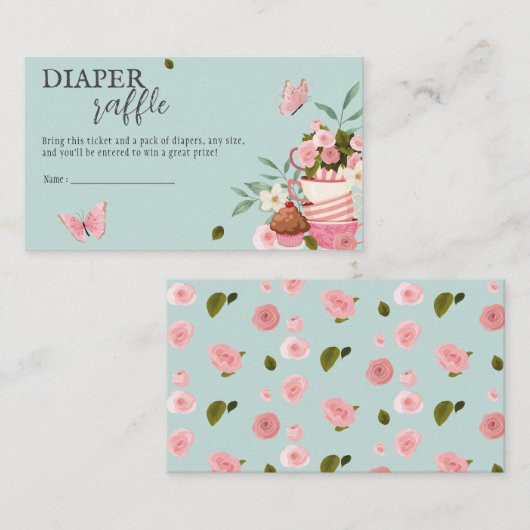 ベビーが醸造おむつラッフルベビーシャワー エンクロージャーカード (正面/裏面)
