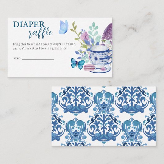 ベビーが醸造おむつラッフルベビーシャワー エンクロージャーカード (正面/裏面)