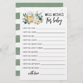 ベビーが醸造されている編集可能な願いベビー