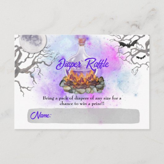 ベビーが醸造されている – おむつラッフルカード エンクロージャーカード (正面)