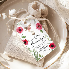 「ベビーが醸造している」お茶の赤ちゃんシャワー ギフトタグ