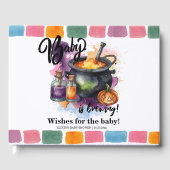 ベビーが醸造している |かわいいハロウィーンの赤ちゃんシャワー ゲストブック (正面)