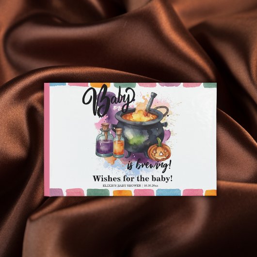 ベビーが醸造している |かわいいハロウィーンの赤ちゃんシャワー ゲストブック