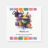 ベビーが醸造している |かわいいハロウィーンの赤ちゃんシャワー スタンダードカクテルナプキン (正面)