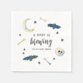 ベビーが醸造している |かわいいハロウィーンの赤ちゃんシャワー スタンダードカクテルナプキン (正面)