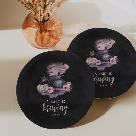 ベビーが醸造している |かわいいハロウィーンの赤ちゃんシャワー ペーパープレート