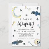 ベビーが醸造している |かわいいハロウィーンの赤ちゃんシャワー 招待状 (正面)