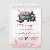 ベビーが醸造している |かわいいハロウィーンの赤ちゃんシャワー 招待状 (正面)