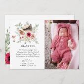 「ベビーが醸造している」アフタヌーンティーベイビーシャワー サンキューカード (正面/裏面)