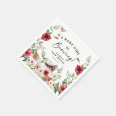 「ベビーが醸造している」アフタヌーンティーベイビーシャワー スタンダードカクテルナプキン (角)