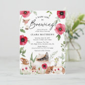 「ベビーが醸造している」アフタヌーンティーベイビーシャワー 招待状 (スタンド正面)