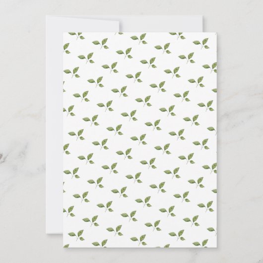 「ベビーが醸造している」アフタヌーンティーベイビーシャワー 招待状 (裏面)