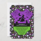 「ベビーが醸造している」ハロウィンモダンの赤ちゃんシャワー 招待状 (裏面)