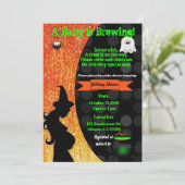 ベビーが醸造だ！ハロウィーンベビーシャワー招待状 招待状 (スタンド正面)