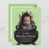 ベビーが醸造の誕生の発表ハロウィーン ポストカード (正面/裏面)