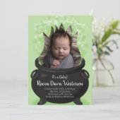 ベビーが醸造の誕生の発表ハロウィーン 招待状 (スタンド正面)