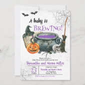 ベビーが醸造ハロウィーン赤ちゃんシャワー招待状 招待状 (正面)