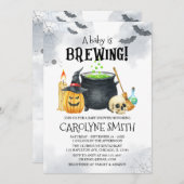 ベビーが醸造ハロウィーン赤ちゃんシャワー招待状 招待状 (正面/裏面)