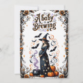 ベビーが醸造ハロウィーン赤ちゃんシャワー招待状 招待状 (正面)