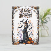 ベビーが醸造ハロウィーン赤ちゃんシャワー招待状 招待状 (スタンド正面)