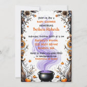 ベビーが醸造ハロウィーン赤ちゃんシャワー招待状 招待状 (裏面)