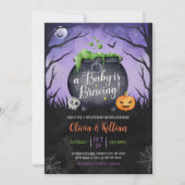 ベビーが醸造ハロウィーン赤ちゃんシャワー招待状 招待状 (正面)