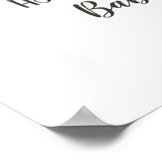 ベビーが醸造ベビーシャワーパーティーウェルカムサイン ポスター (角)