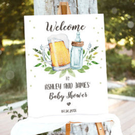 ベビーが醸造ベビーシャワーパーティーウェルカムサイン ポスター