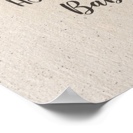 ベビーが醸造ベビーシャワーパーティーウェルカムサイン ポスター (角)