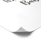 ベビーが醸造ベビーシャワーパーティーウェルカムサイン ポスター (角)