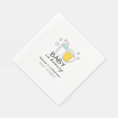 ベビーが醸造ボトルグラス赤ちゃんシャワー スタンダードランチョンナプキン (角)