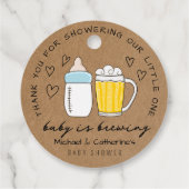 ベビーが醸造ボトルグラス赤ちゃんシャワー フェイバータグ (裏面)