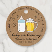 ベビーが醸造ボトルグラス赤ちゃんシャワー フェイバータグ (正面)